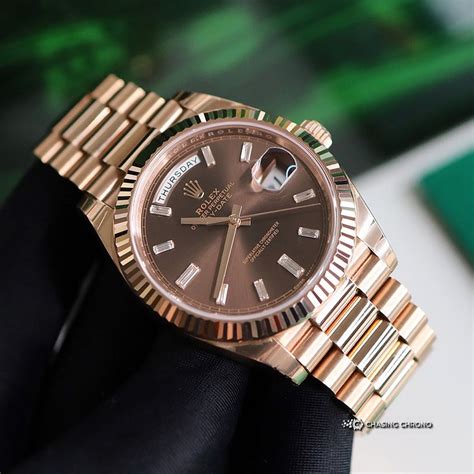 rolex rose gold chocolate dial|Rolex rose gold with diamonds.